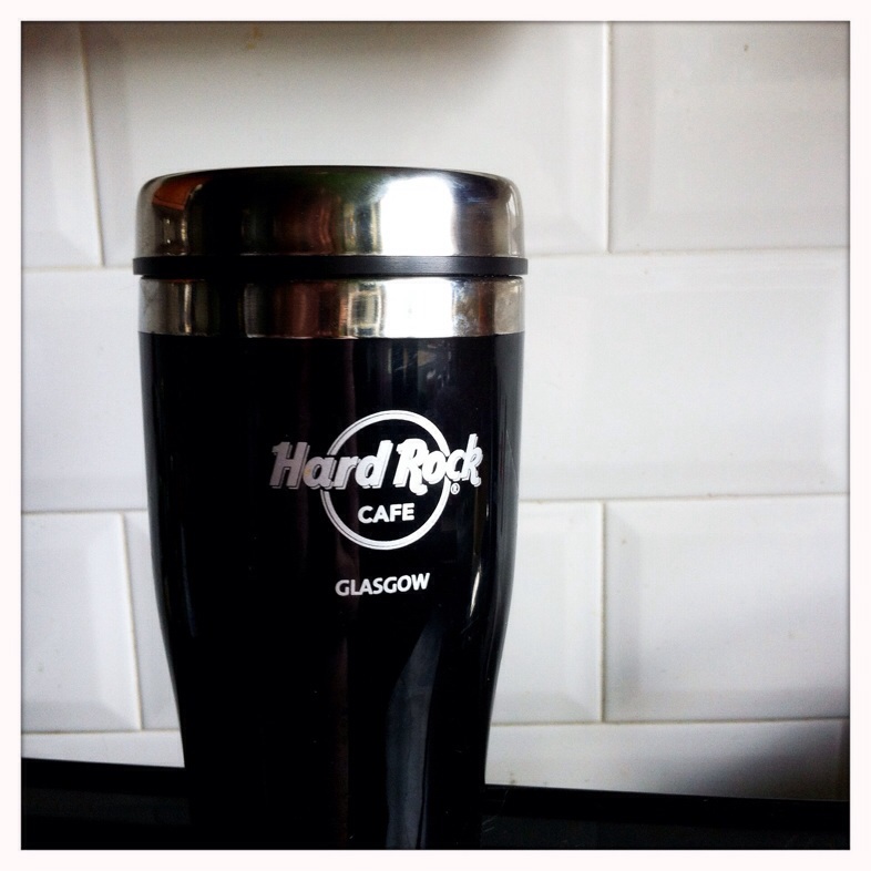 Hard Rock Cafe glasgow travel mug food and drink Glasgow blog