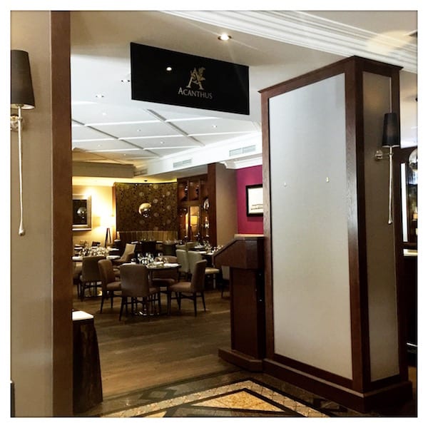 Acanthus Restaurant at Macdonald Holyrood Hotel