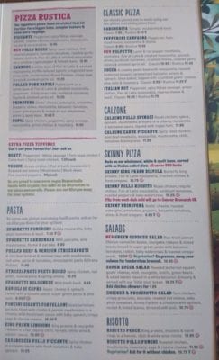 Zizzi menu deals