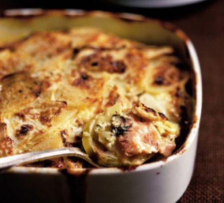 Salmon celeriac dauphinois recipe 