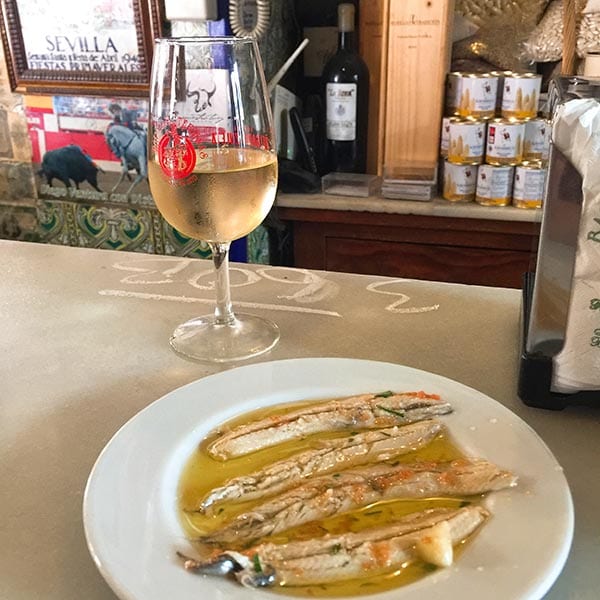 Las Teresas wine and fish, Seville