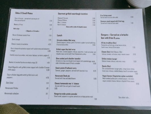 Cafe 13 Govan menu glasgow food