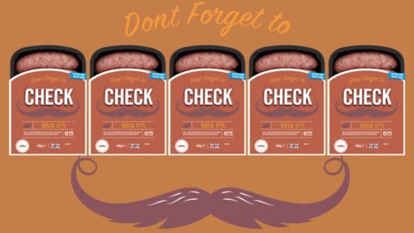 Check with Heck Movember sausages 