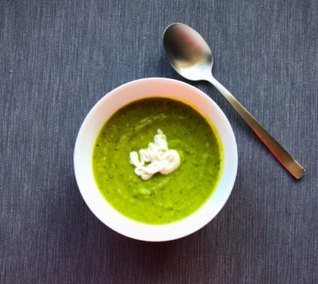 Courgette and pea soup Glasgow food blog foodie explorers 