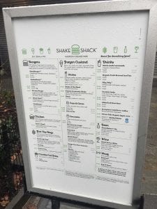 Shake Shack menu