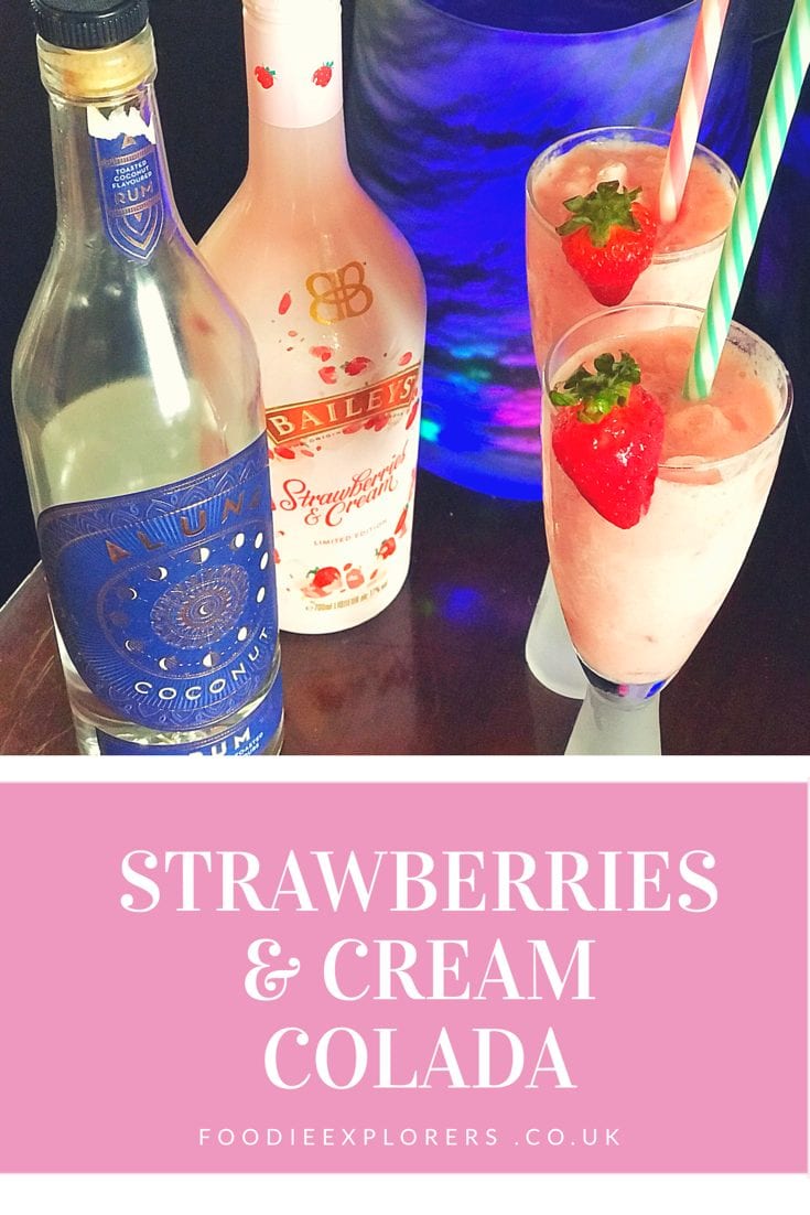 Baileys Strawberries and cream colada cocktail recipe 