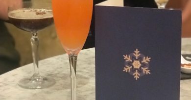 Pink 75 Winter cocktail menu champagne central