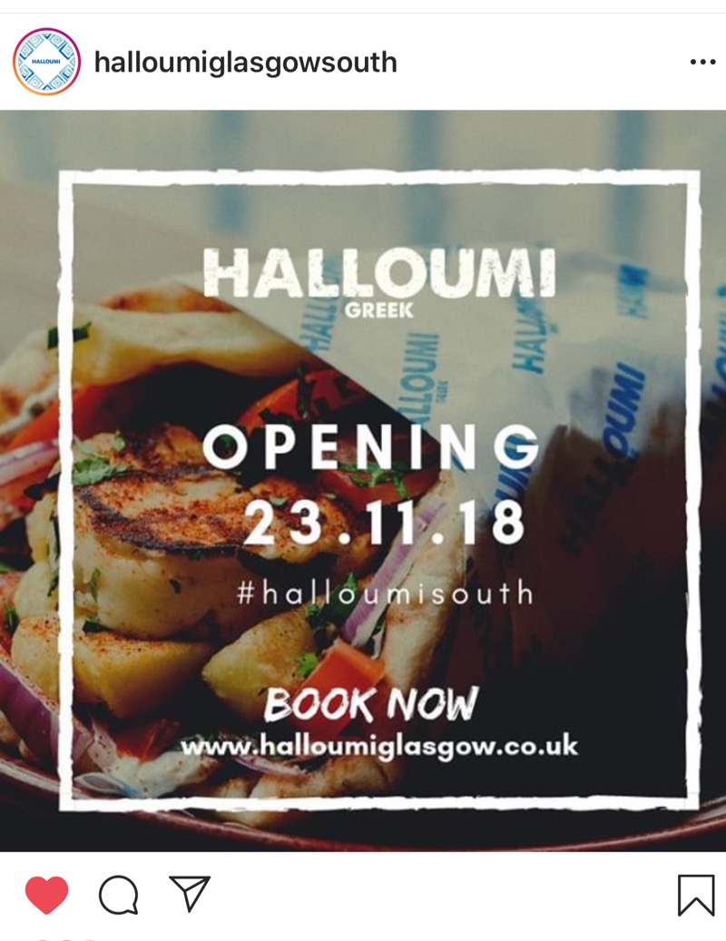 Halloumi South glasgow Pollokshaws Strathbungo 