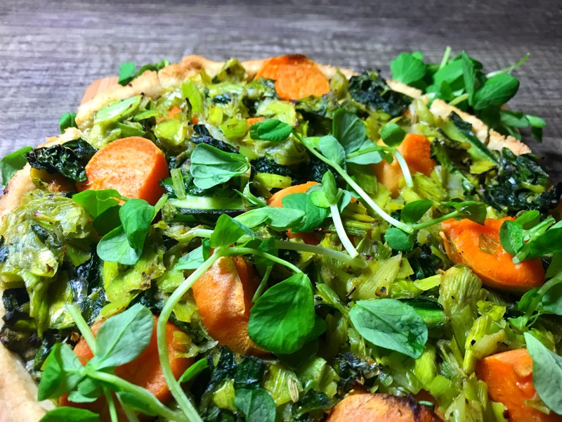 leek kale and sweet potato tart recipe british leek association