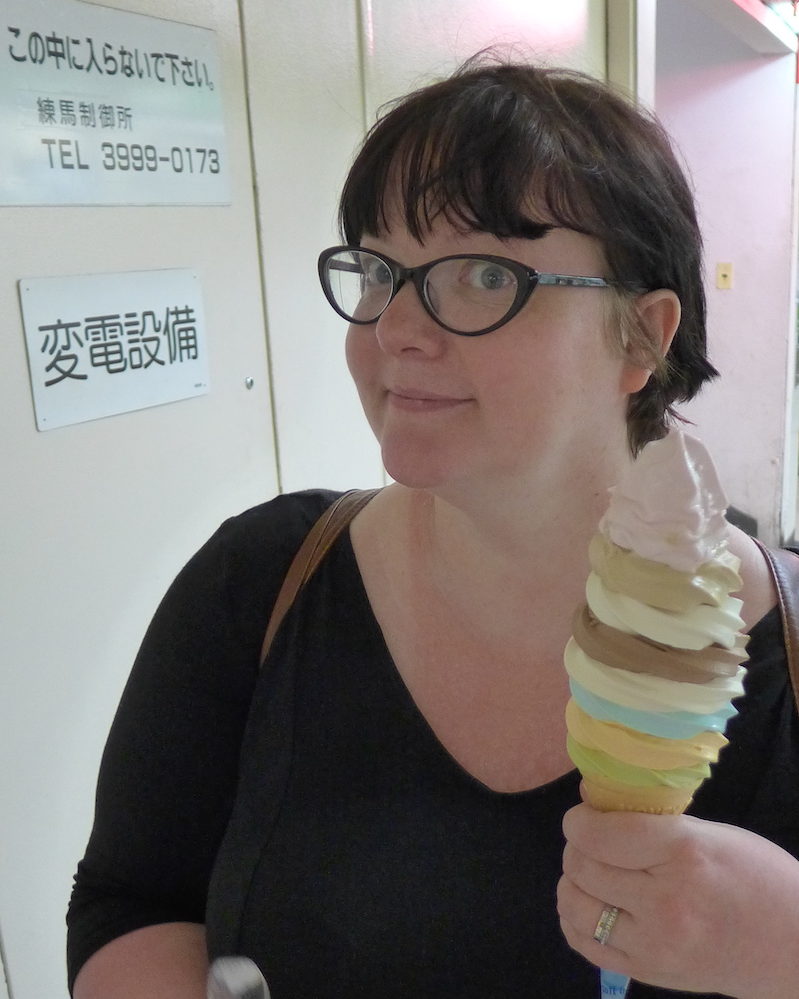 Mrs Foodie with cone