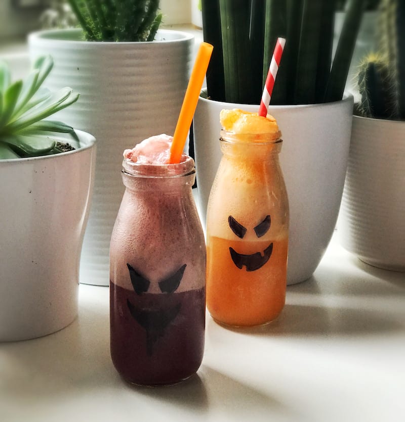 scary halloween fanta ice cream float