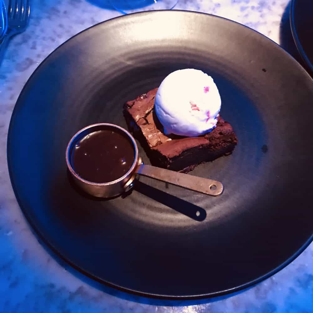 Alston bar and beef Glasgow Dessert chocolate brownie 