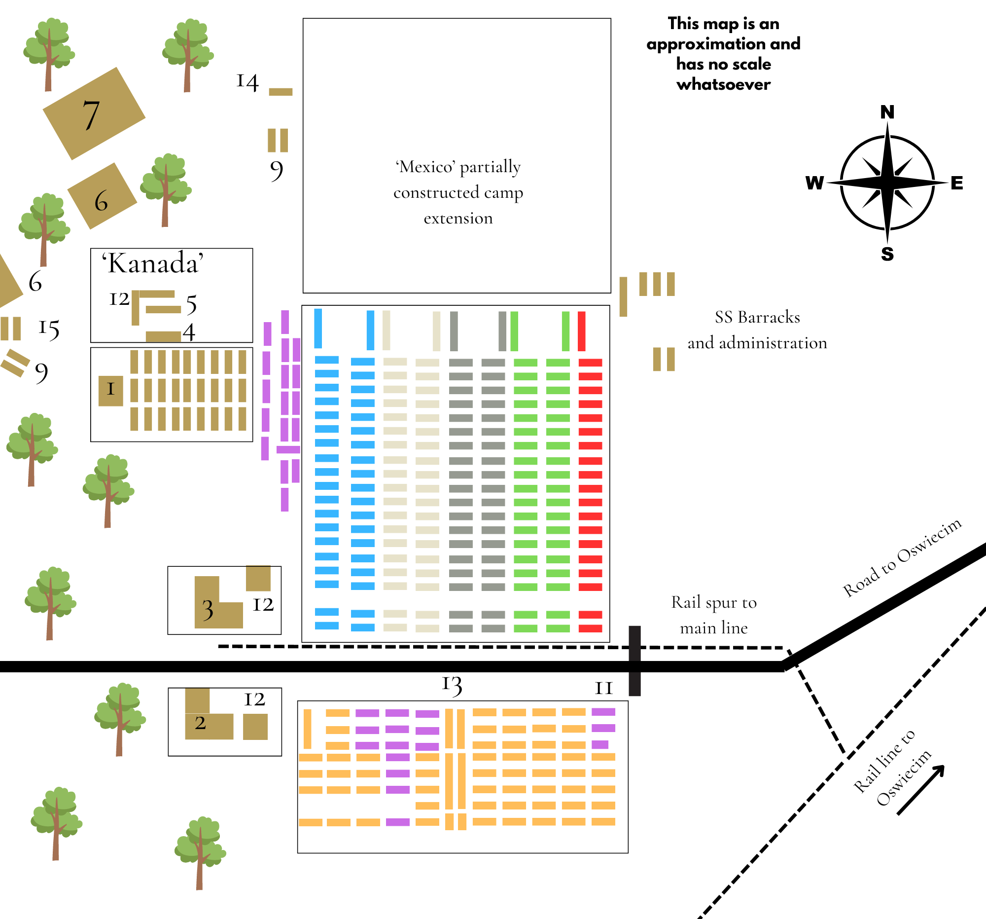 oswiecim auschwitz 2 camp map