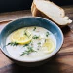 Greek chicken and lemon soup