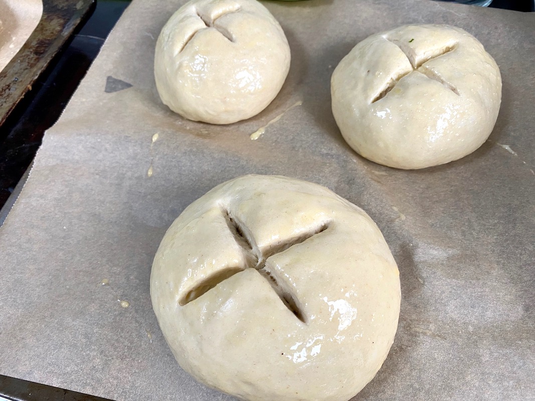 bread bowls ready to bake