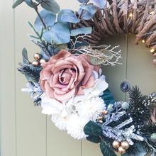 willow wreath partridge blooms