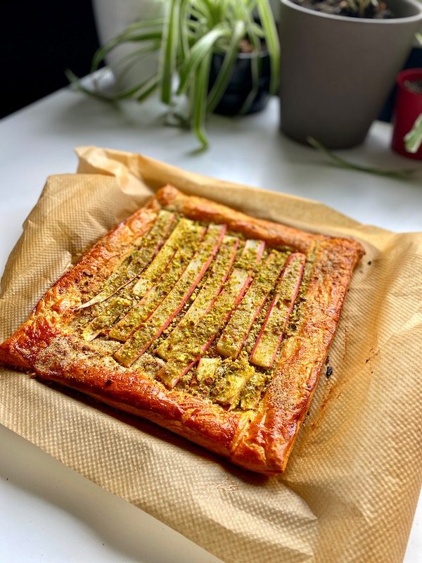 easy rhubarb tart recipe above