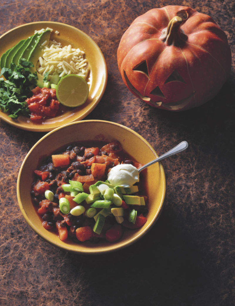 Halloween and pumpkin chilli