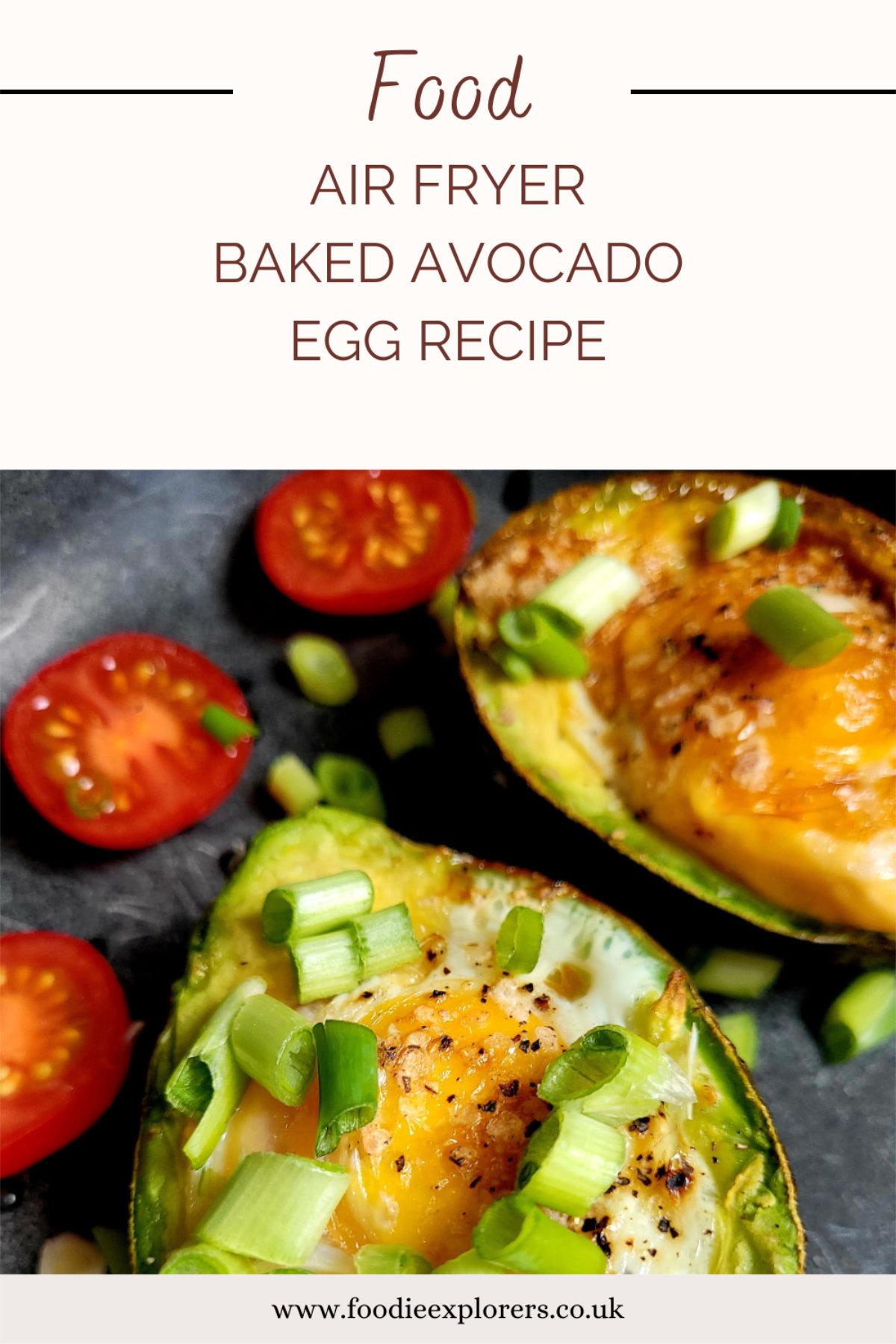 air fryer baked avocado eggs recipe