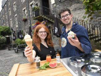 Sonia Raineri and Joe Sykes at The Vaults with sorbet