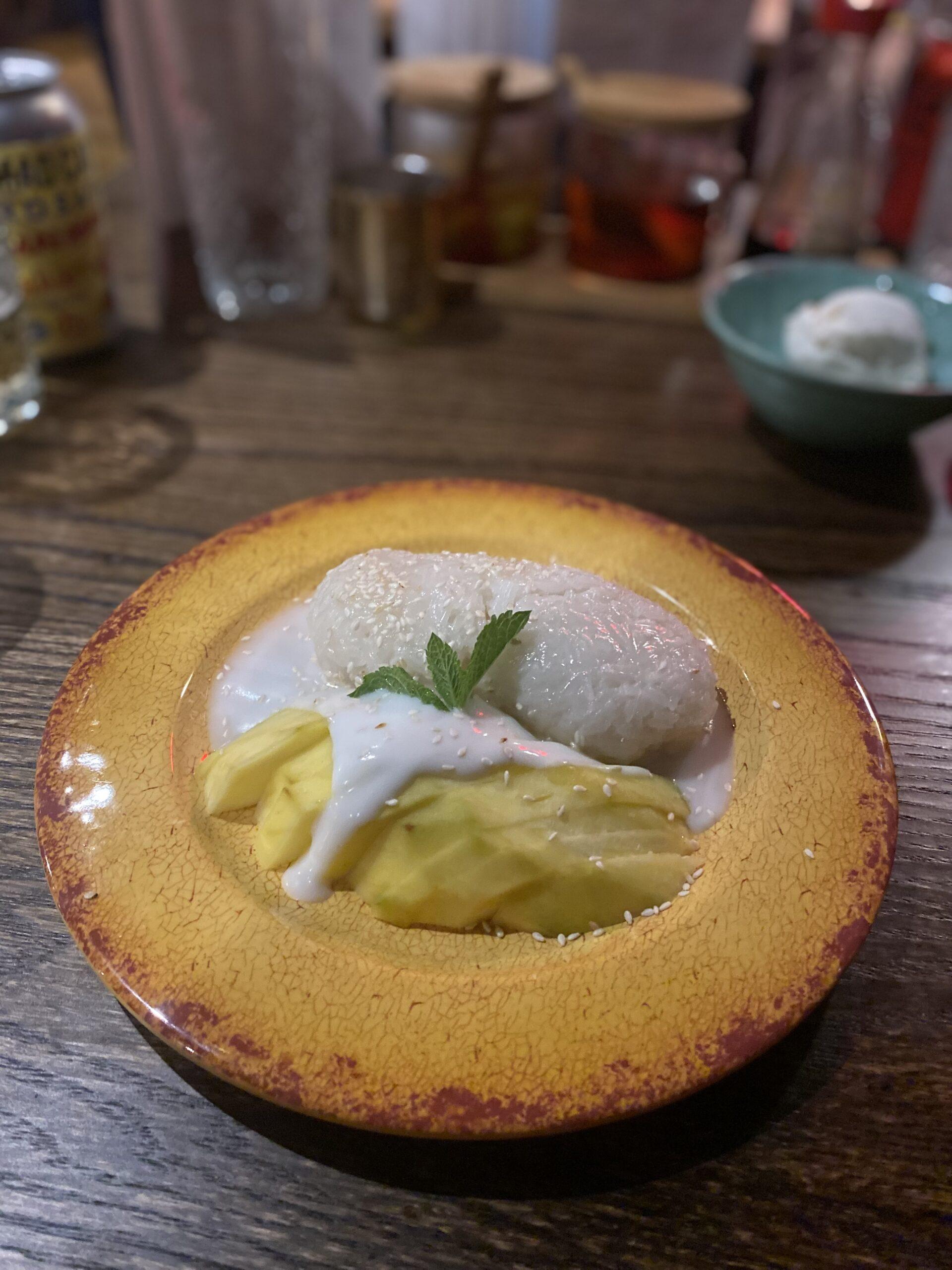 Rosa’s Thai - mango and sticky rice