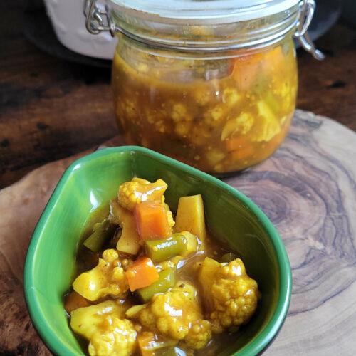 piccalilli with jar