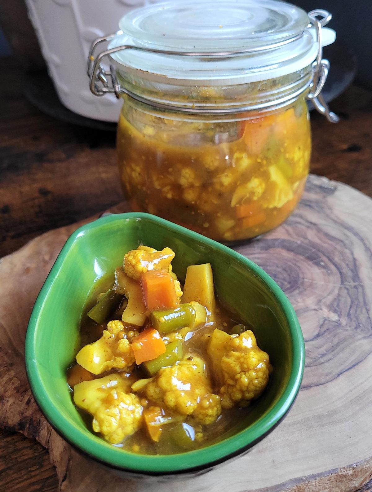 piccalilli with jar