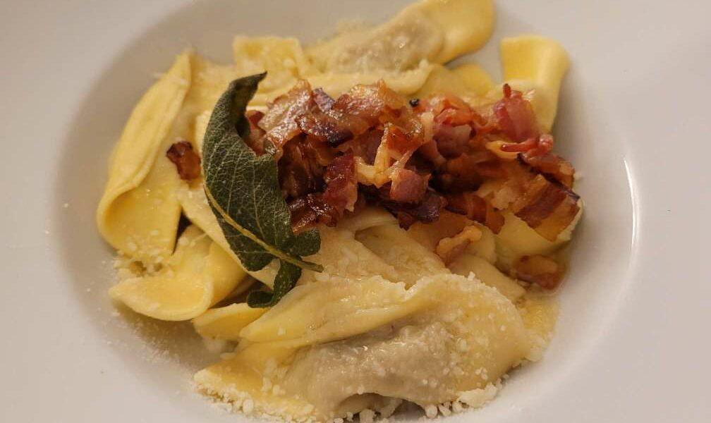 casconcelli bergamo style with bacon and crusty sage