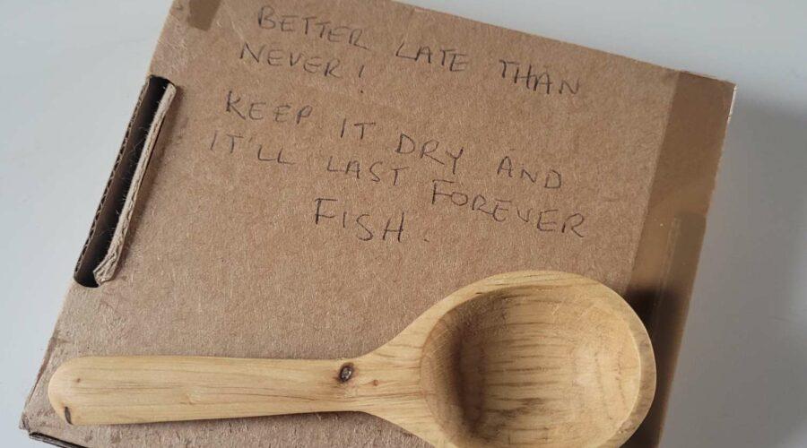 fish wooden spoon