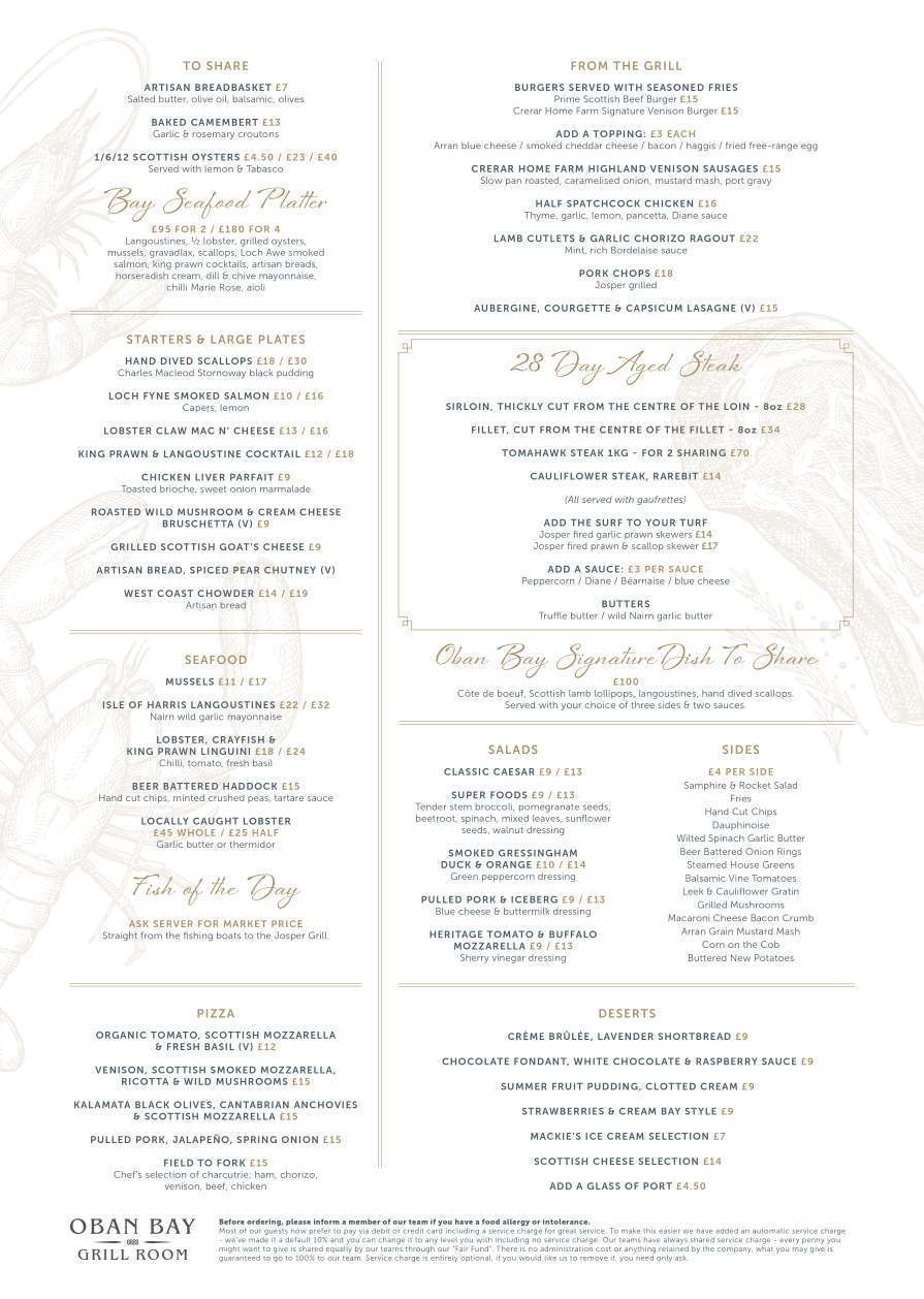 ovan bay hotel food menu 