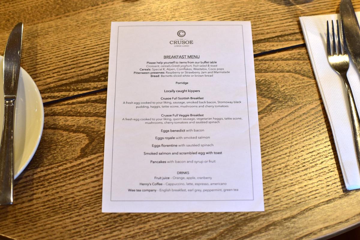 the crusoe lower largo breakfast menu