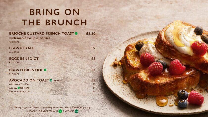 waitrose cafe brunch menu