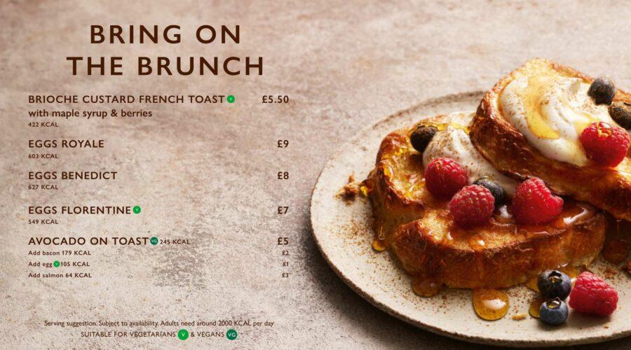 waitrose cafe brunch menu