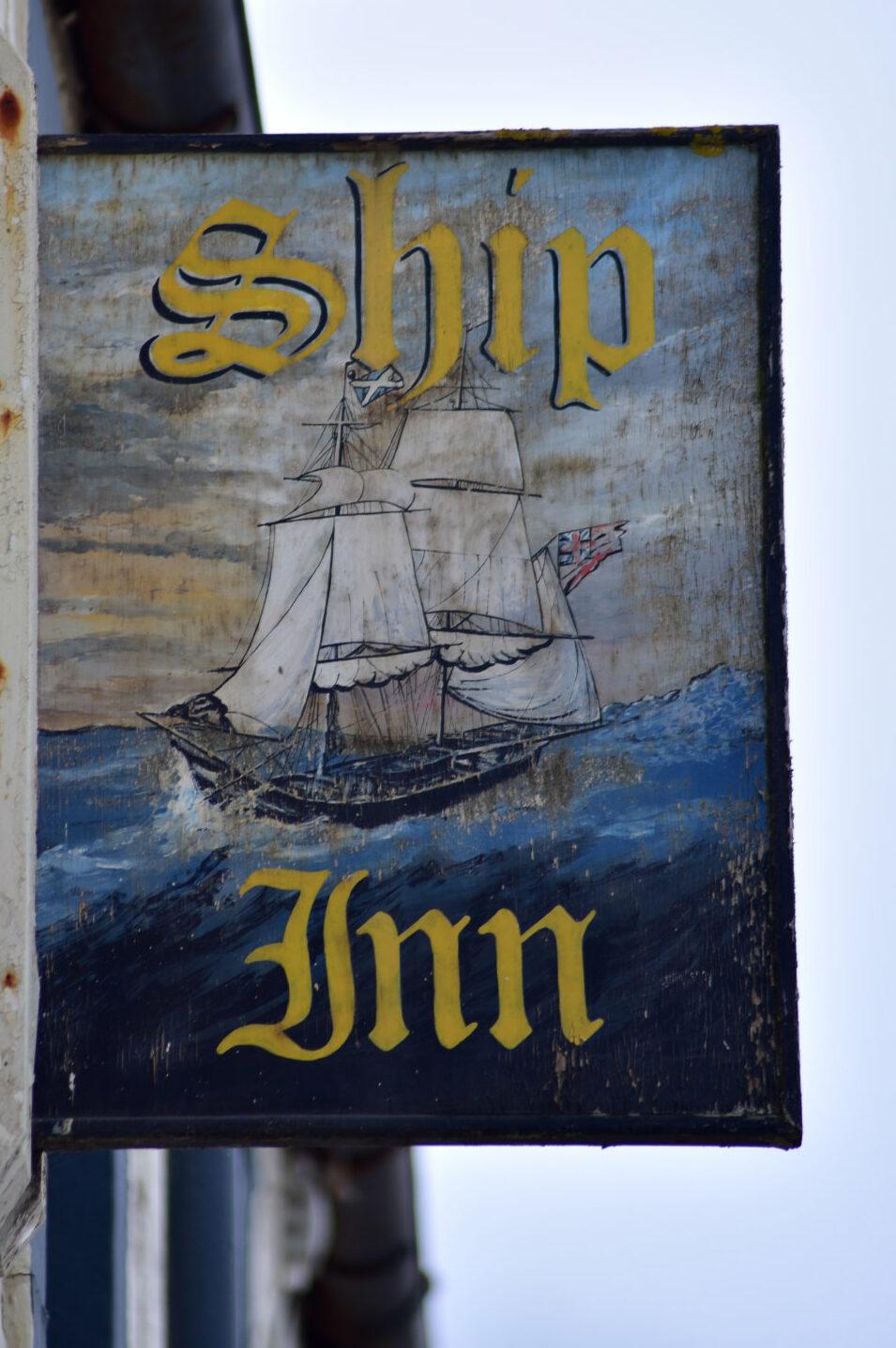 the ship inn elie sign