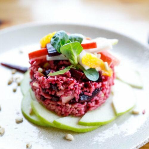 rice and beetroot salad