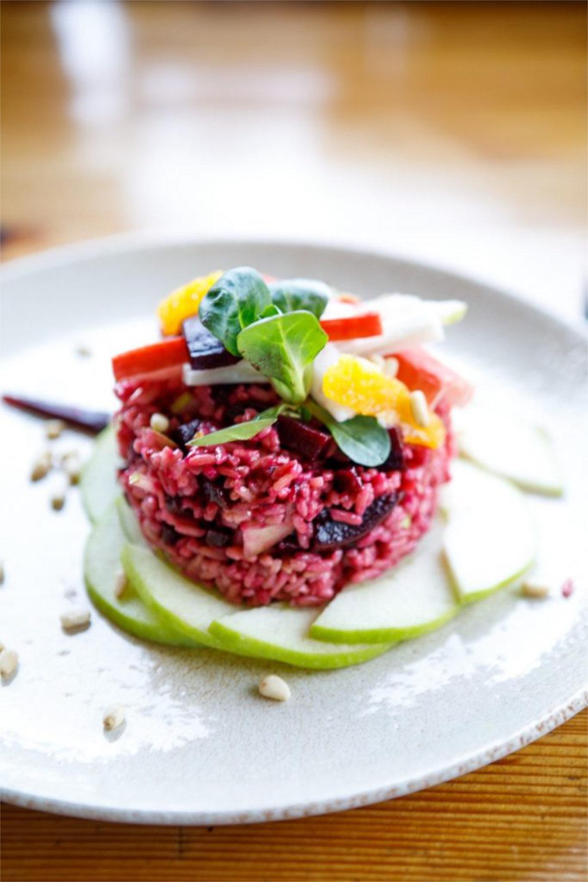 rice and beetroot salad