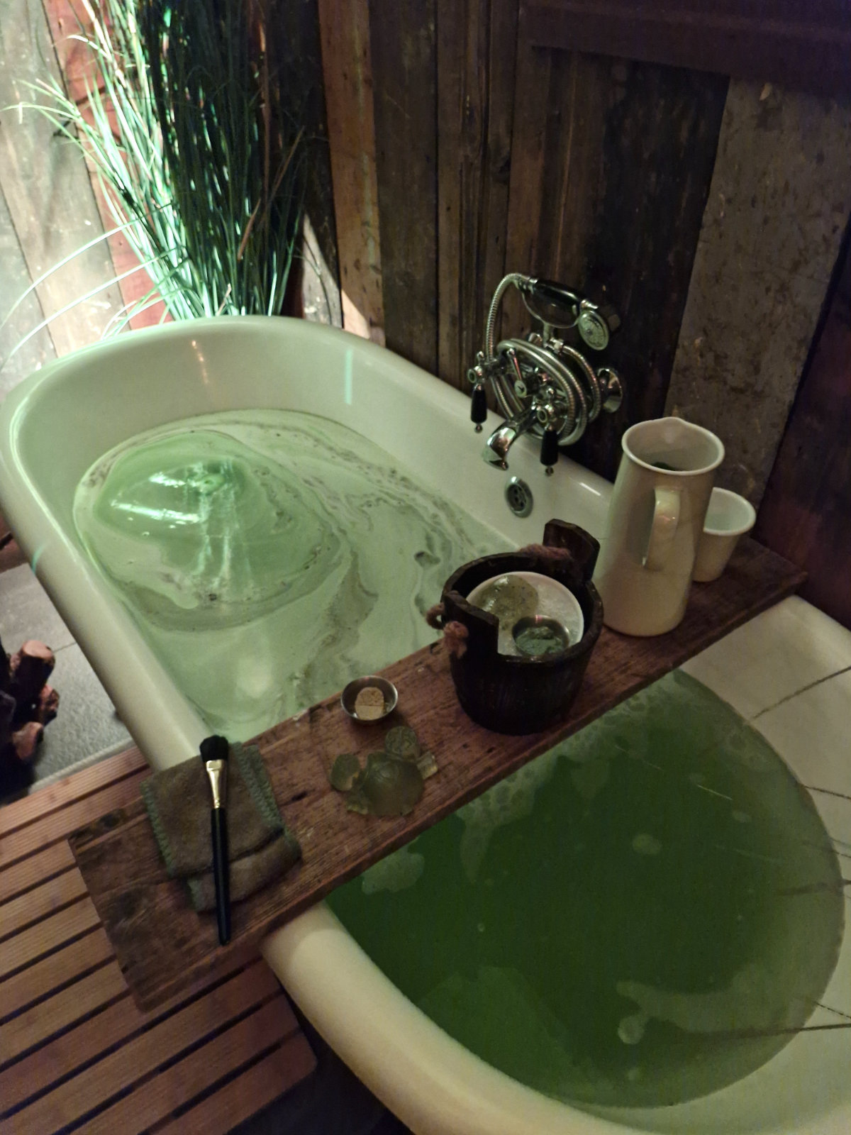 Lush x Shrek bathtub experience