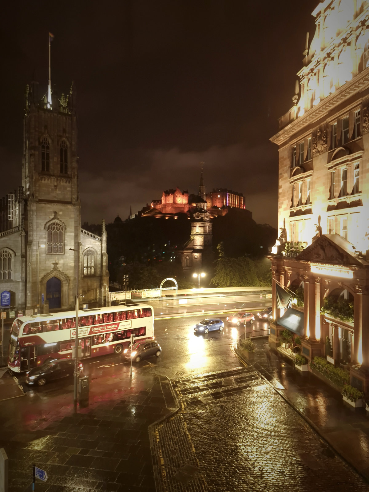 rutland hotel edinburgh castle view night