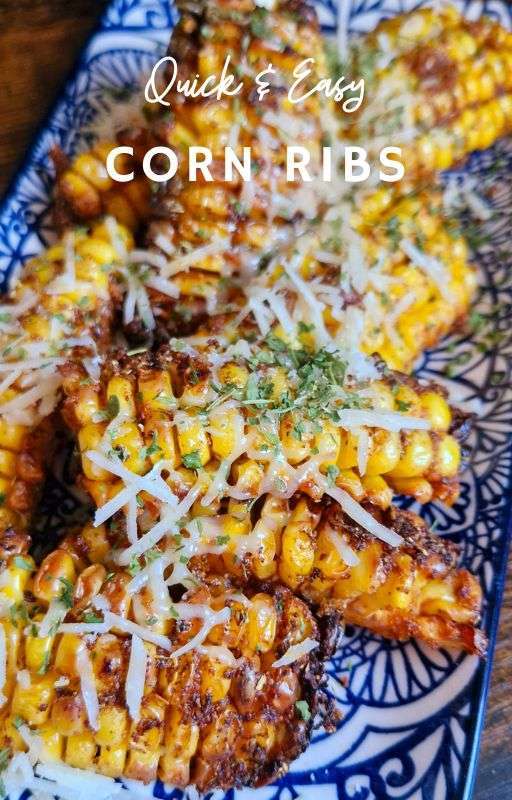 quick and easy air fryer corn ribs