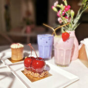 sugarfall patisserie cake and drinks