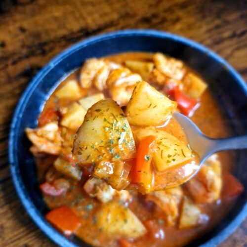 Prawn, Pepper and Potato Stew