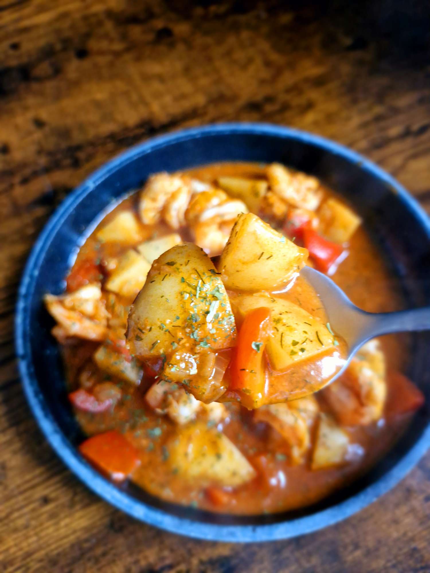 Prawn, Pepper and Potato Stew