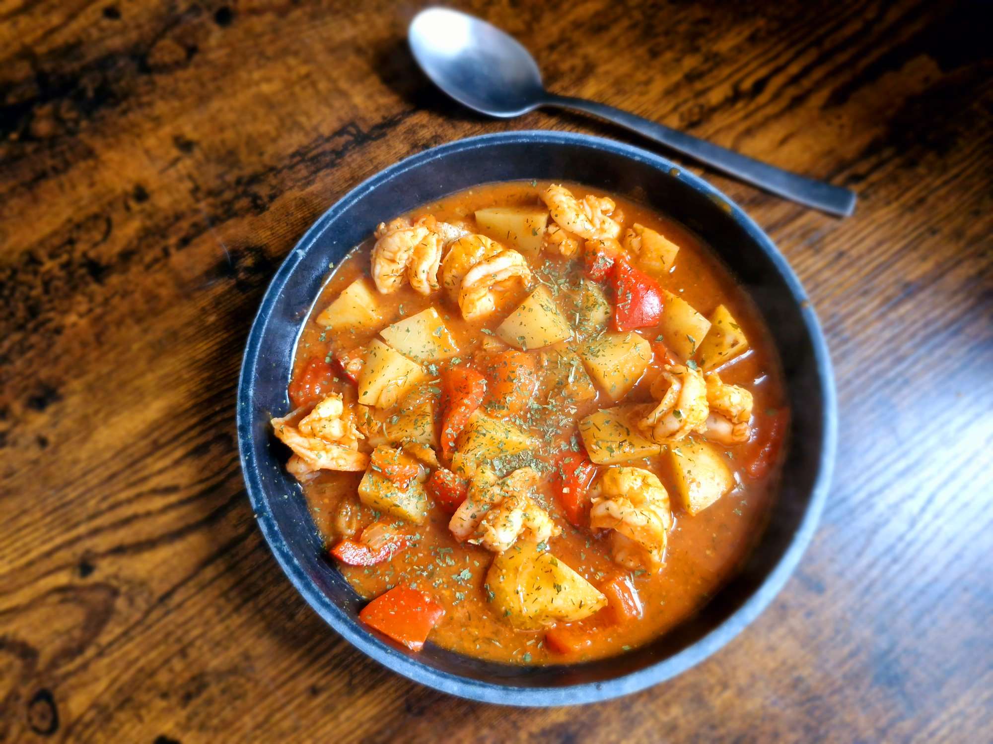 Prawn, Pepper and Potato Stew