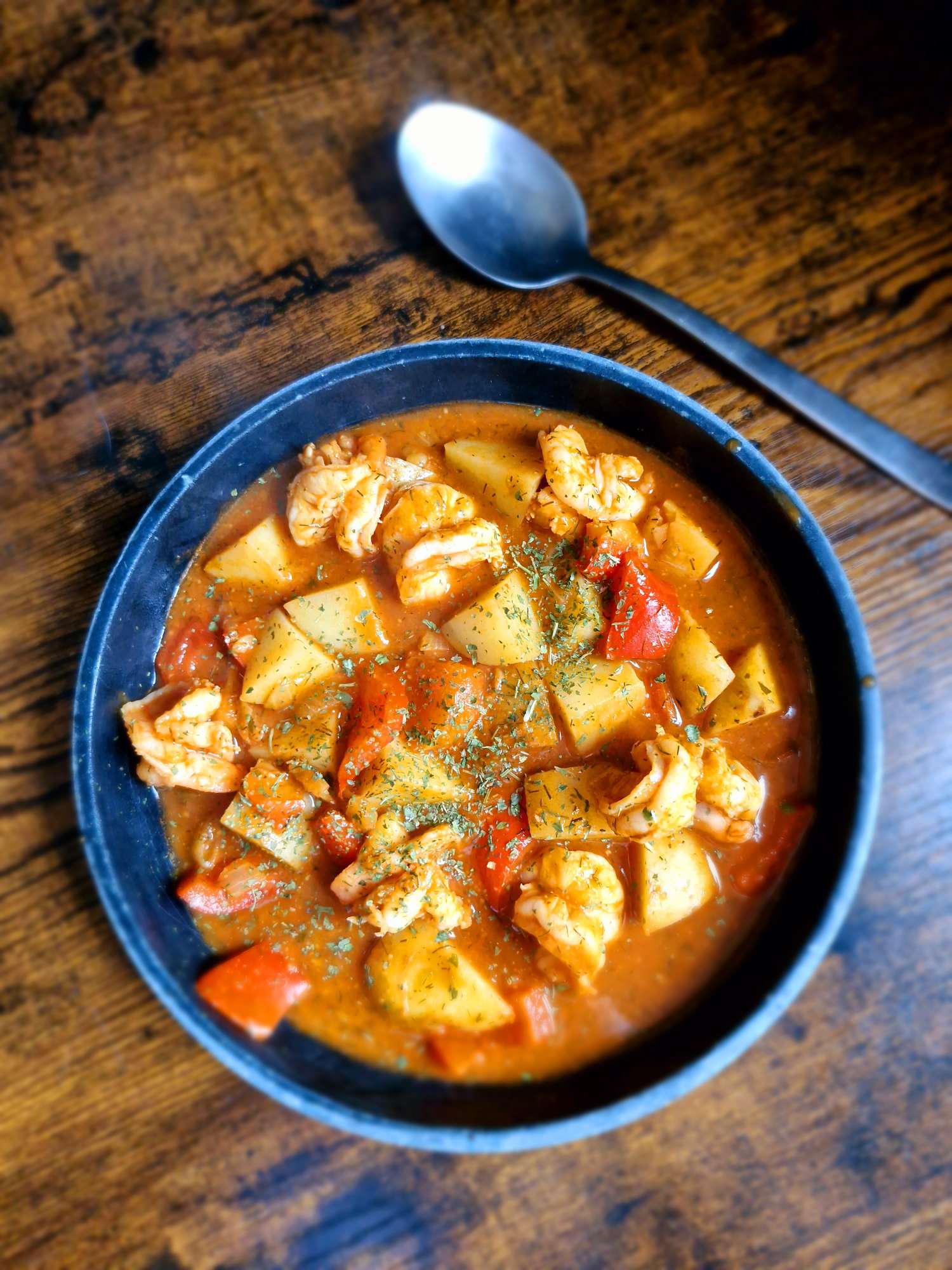 Prawn, Pepper and Potato Stew