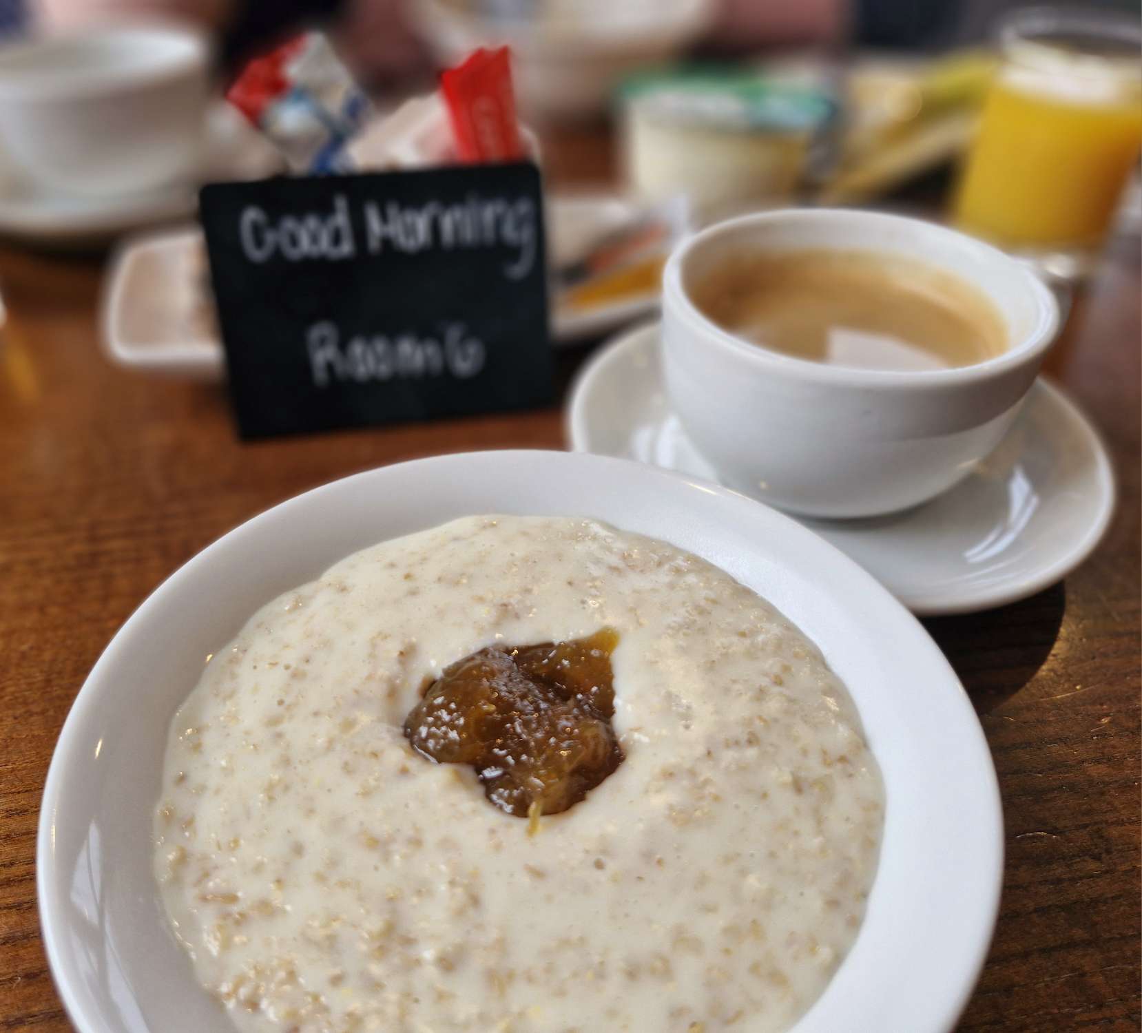 the Lamlash Bay Hotel breakfast 