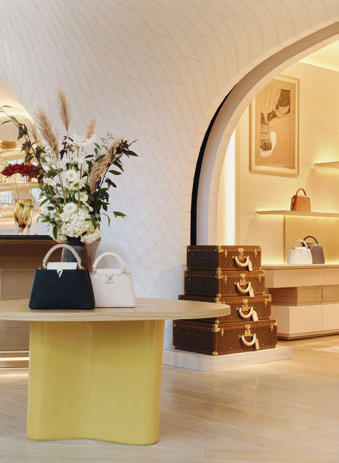 Louis Vuitton store and Le Café Cyril Lignac at Louis Vuitton Heathrow Terminal 2