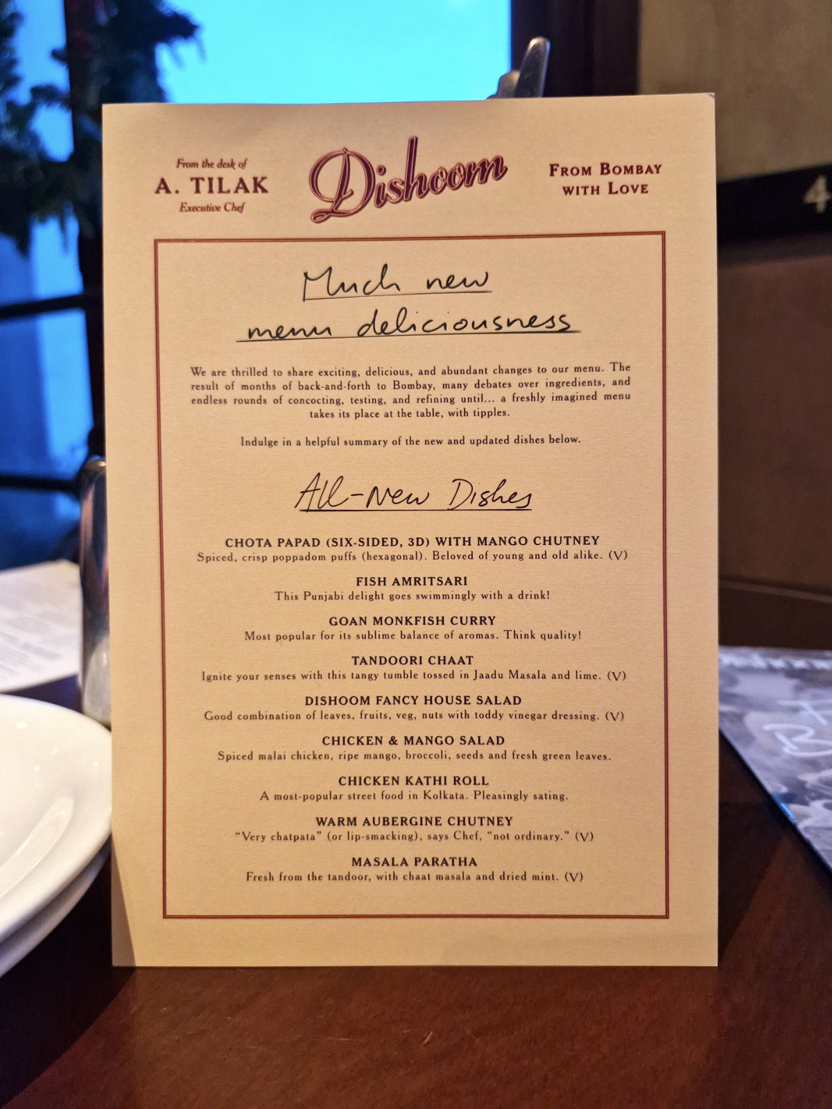 dishoom edinburgh new menu