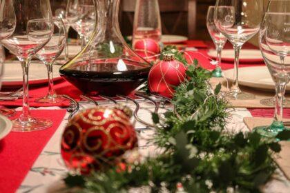 christmas wine table