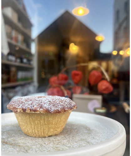 Hazelnut & Sourdough Breadcrumb Frangipane topped Mince Pies by Twelve Triangles