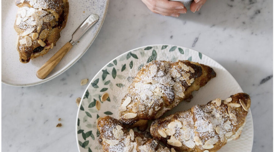 blackberry frangipane croissants